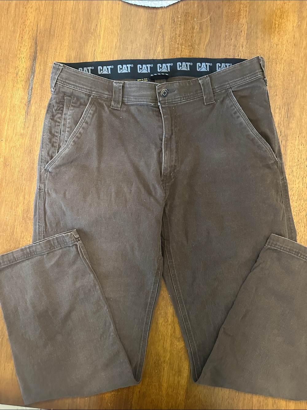 CAT Men's Brown Chino Pants - Classic Workwear Style
